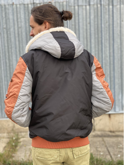 MA-1 HOODED CB Alpha Industries SILVER